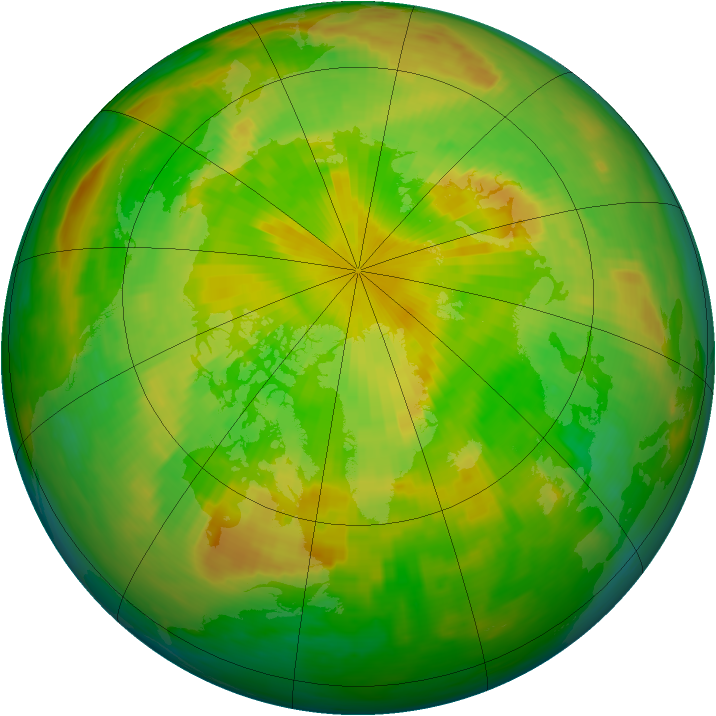 Arctic ozone map for 08 June 1983